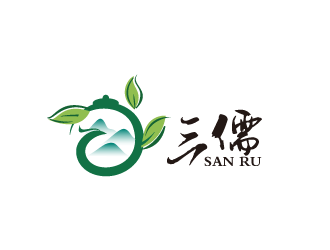 黃安悅的三儒茗茶館人物logologo設計