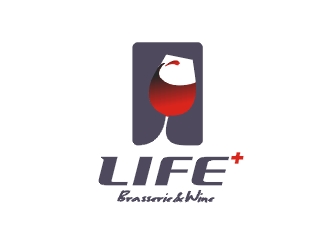 鄭國麟的life+西餐紅酒廊logo設(shè)計