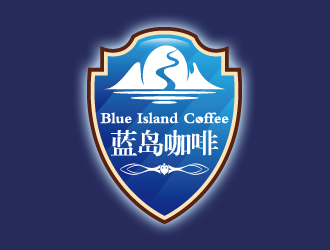 黃安悅的藍島咖啡logo設計