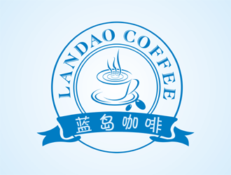 譚家強的藍島咖啡logo設計