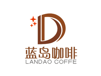 祝小林的藍島咖啡logo設計