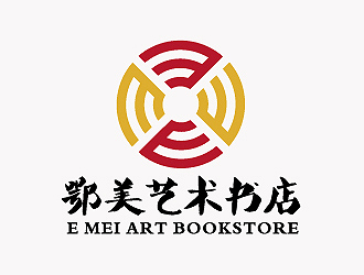 彭波的鄂美藝術(shù)書店標(biāo)志設(shè)計(jì)logo設(shè)計(jì)