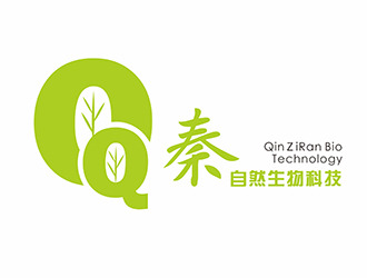 AR科技核心～雪狐設(shè)計(jì)的秦自然生物科技 QinＺiRan BioTechnologylogo設(shè)計(jì)