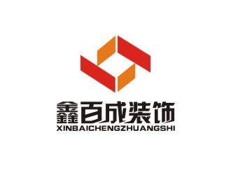 韋百戰(zhàn)的鑫百成裝飾logo設計