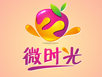 白冰的微時光果汁飲料店logo設計