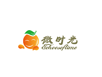 孫紅印的微時光果汁飲料店logo設計