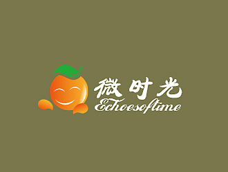 孫紅印的微時光果汁飲料店logo設計