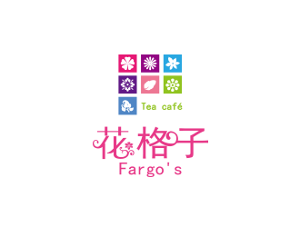 黃安悅的花格子Fargo's（Tea café）甜品店logo設計