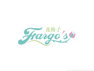 周金進的花格子Fargo's（Tea café）甜品店logo設(shè)計