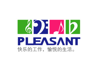 龔慧的pleasant 吉它 小提琴 樂器 英文字體logo設計logo設計