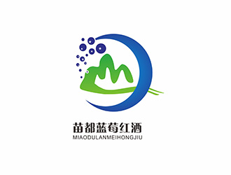 AR科技核心～雪狐設(shè)計的苗都藍莓紅酒logologo設(shè)計