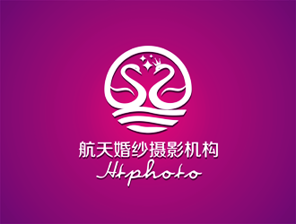 譚家強的航天婚紗攝影機構/HTphotologo設計