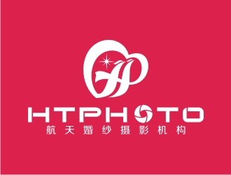 何嘉健的航天婚紗攝影機構/HTphotologo設計