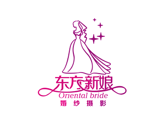 譚家強的東方新娘婚紗攝影l(fā)ogo設計