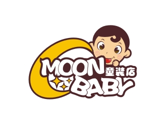 何嘉健的MOON BABY童裝店logo設(shè)計(jì)