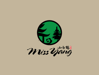 楊劍的Restaurant Miss Yang 小白楊食府logo設(shè)計(jì)