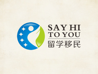 廖燕峰的SAY HI TO YOU 留學(xué)移民logo設(shè)計