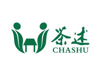 林思源的茶述茶館茶社logo設(shè)計