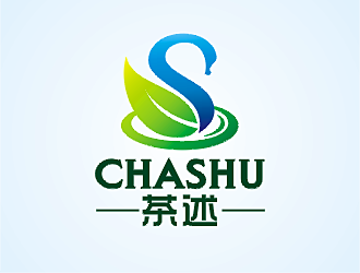 勞志飛的茶述茶館茶社logo設(shè)計