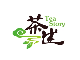 曾翼的茶述茶館茶社logo設(shè)計