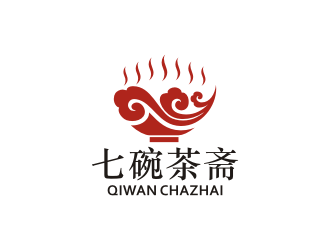 陳波的七碗茶齋茶館logo設計