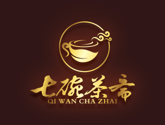 楊福的七碗茶齋茶館logo設計