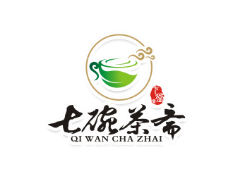 楊福的七碗茶齋茶館logo設(shè)計(jì)