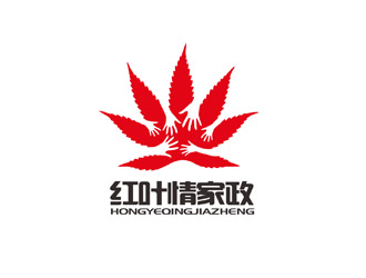 郭慶忠的紅葉情家政服務中心logo設計