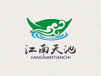 文大為的天池茶場茶館logo設計