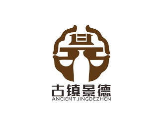 郭慶忠的“古鎮(zhèn)景德”陶瓷藝術產(chǎn)品印章商標，logo設計