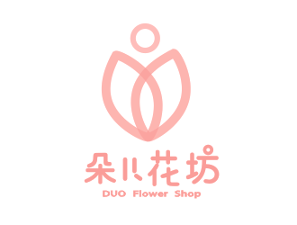 吳茜的朵兒花坊logo設計