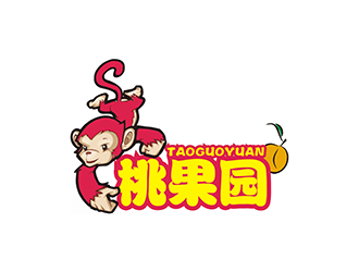 左永坤的桃果園 卡通logo設(shè)計(jì)logo設(shè)計(jì)