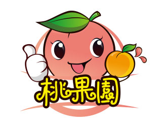 葉桂娣的桃果園 卡通logo設(shè)計(jì)logo設(shè)計(jì)