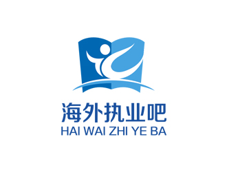 海外執(zhí)業(yè)吧藍(lán)色圖形logologo設(shè)計(jì)