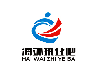 譚家強(qiáng)的海外執(zhí)業(yè)吧藍(lán)色圖形logologo設(shè)計(jì)