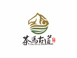 何嘉健的茶馬古道茶業(yè)茶館logo設(shè)計(jì)