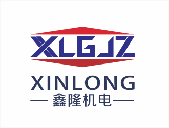 向紅的鑫隆機電logo設計