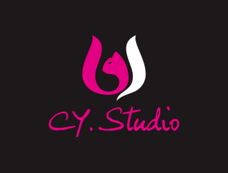 何嘉健的CY.Studio 永生花店logo設(shè)計(jì)