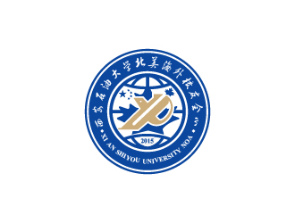 西安石油大學(xué)海外校友會徽章logo設(shè)計(jì)