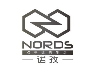 吳志超的nords/諾孜  宣傳語：點亮你的生活logo設計