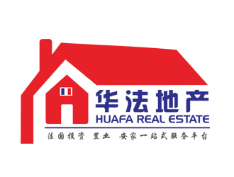 劉彩云的華法地產(chǎn) HUAFA Real Estate   法國投資，置業(yè)，安家一站式服務(wù)平臺(tái)logo設(shè)計(jì)