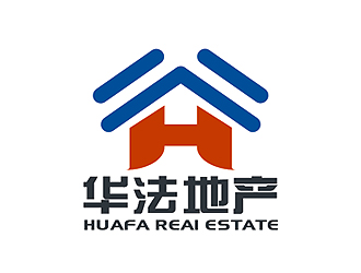 盛銘的華法地產(chǎn) HUAFA Real Estate   法國(guó)投資，置業(yè)，安家一站式服務(wù)平臺(tái)logo設(shè)計(jì)