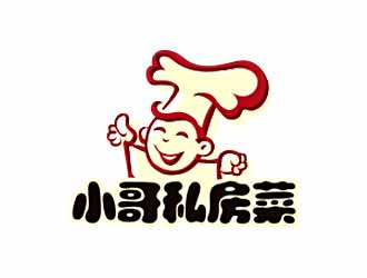 鐘炬的小哥私房菜外賣logo設計