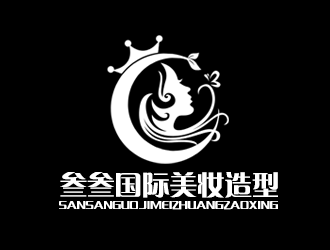 余亮亮的叁叁國際美妝造型學院logo設計