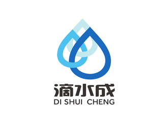 譚家強的公益組織logo - 滴水成logo設計