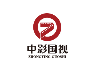 高明奇的字體印章標志-中影國視logo設計