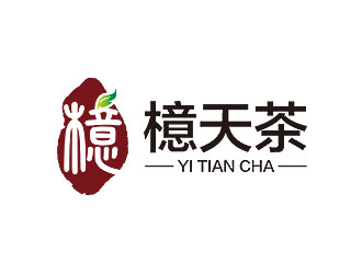 鐘炬的檍天茶茶館商標logo設計