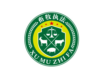 向正軍的執(zhí)法logo徽章logo設計