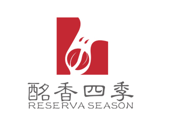 劉彩云的進口紅酒代理商logo - 酩香四季logo設(shè)計