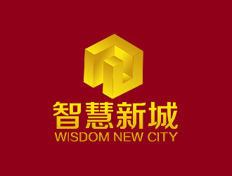 秦曉東的智慧新城  wisdom new citylogo設(shè)計(jì)